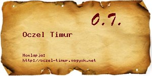 Oczel Timur névjegykártya